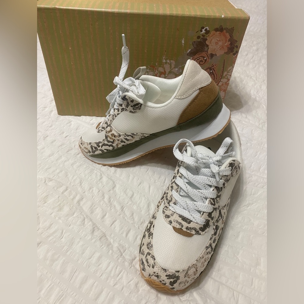 Brand New in Box cheetah print Sneakers